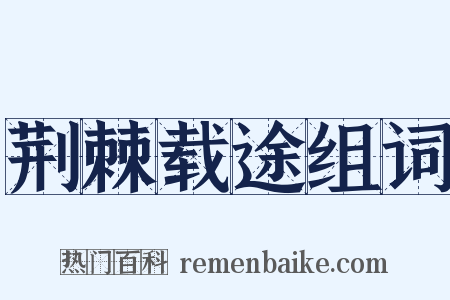 荆棘载途组词是什么意思的图片
